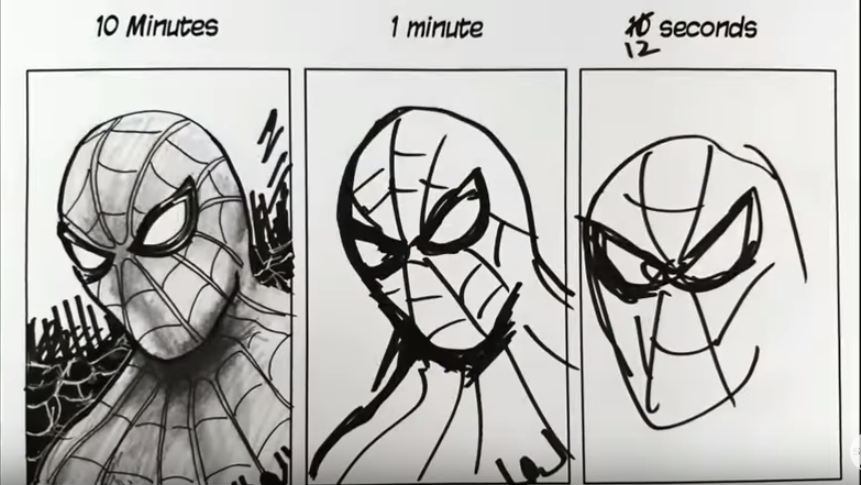 Speed Drawing Challenge Asks Artists To Sketch In 10 Mins, 1 Min, And 10  Secs